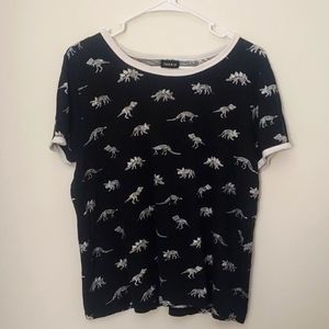 Dino Skeleton Print Tee